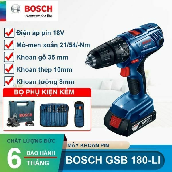 Máy khoan vặn vít dùng pin Bosch GSB 18-2-LI