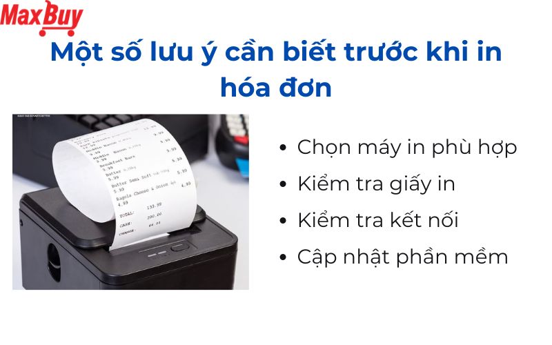 Một số lưu ý cần biết trước khi in hóa đơn