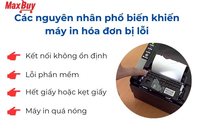 Các nguyên nhân phổ biến khiến máy in hóa đơn bị lỗi