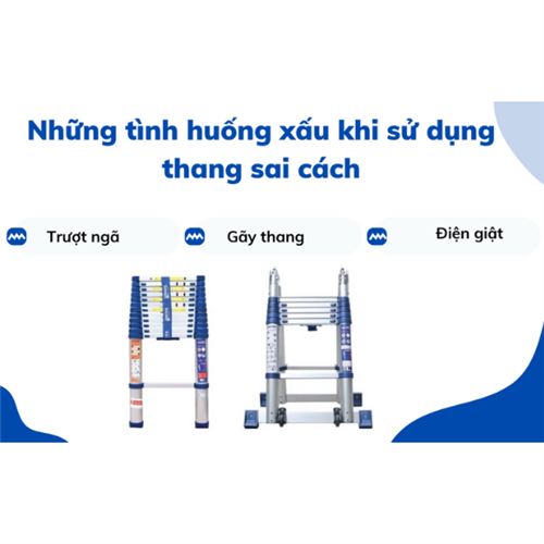 Lưu ý an toàn khi sử dụng thang nhôm