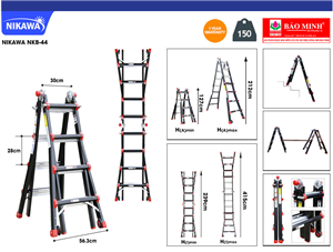 Điểm khác biệt của dòng sản phẩm thang nhôm gấp đa năng Nikawa NKB