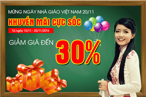 Ngày hội giảm giá – Giảm nữa – Giảm mãi – Giảm đến 30% chào mừng ngày 20/11