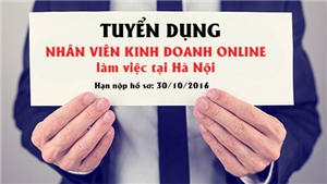 Tuyển dụng nhân viên kinh doanh online Quý IV 2016