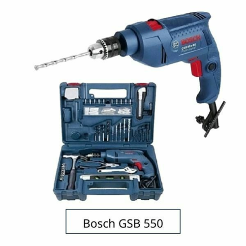 Máy khoan động lực Bosch GSB 550 – 100 món