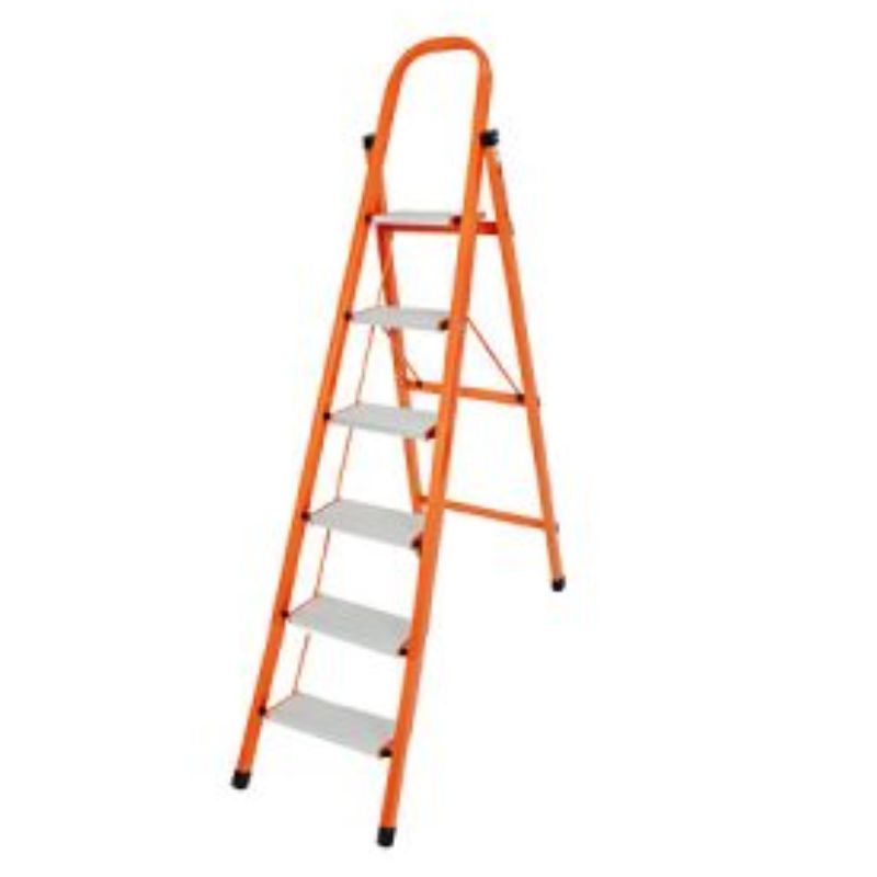 Thang nhôm ghế tay vịn 6 bậc chính hãng Nikawa NKS-06