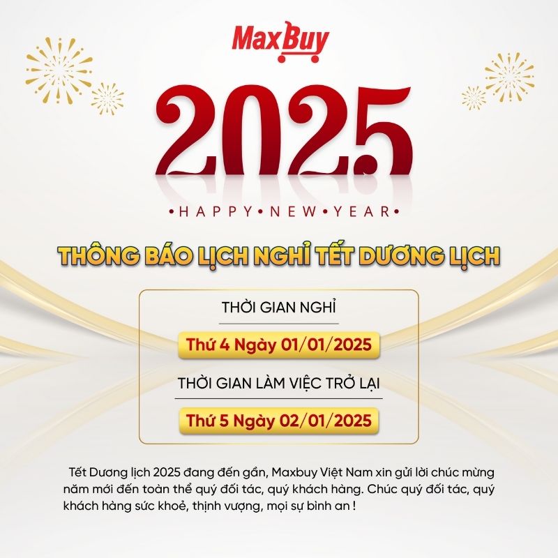 THÔNG BÁO LỊCH NGHỈ TẾT DƯƠNG LỊCH 2025