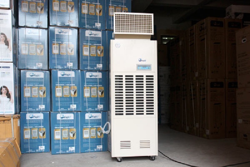 sử dụng máy hút ẩm công nghiệp Fujie HM-1800DS ở kho, xưởng