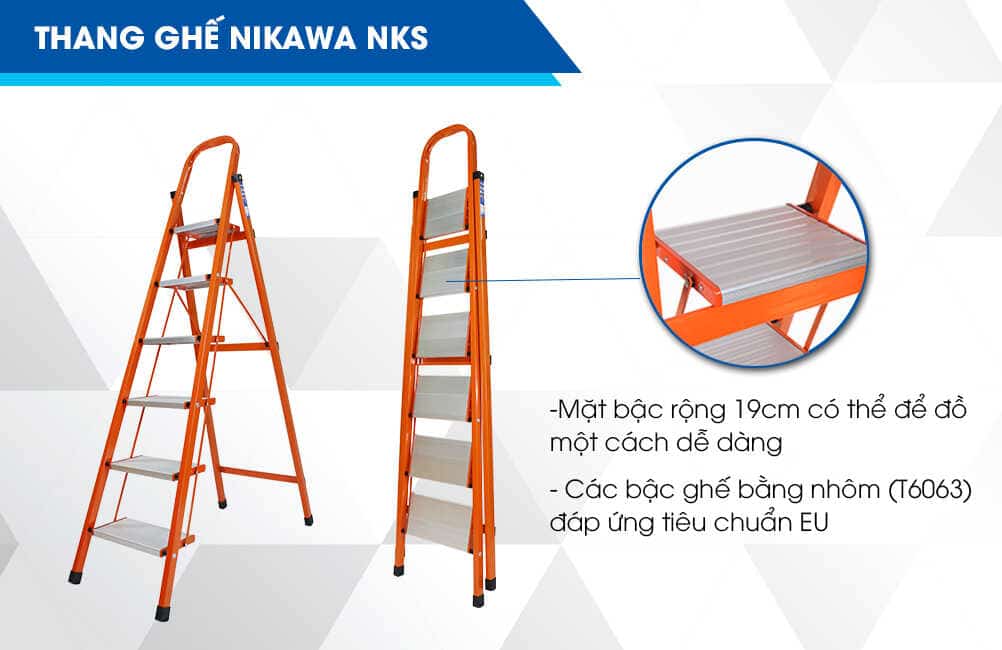 Chi tiết bậc thang Ghế Nikawa NKS-06