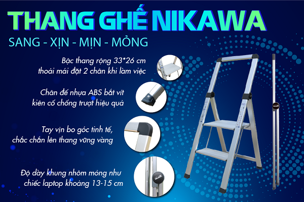 Những điểm nổi bật của thang ghế Nikawa NK-3SL