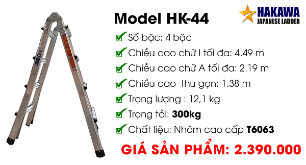 Thang nhôm trượt hakawa HK-44