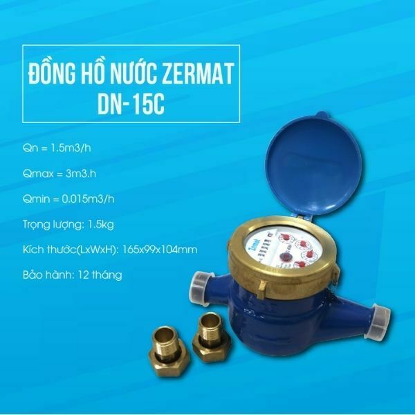 đồng hồ nước Zermat thông số kỹ thuật DN-15C