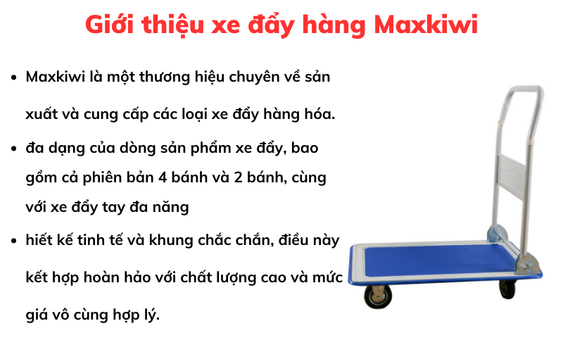 Giới thiệu xe đẩy hàng Maxkiwi