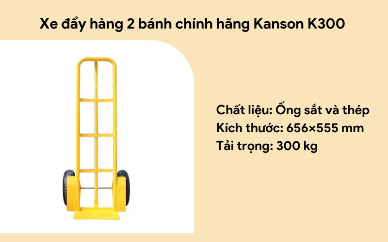 Xe đẩy hàng 2 bánh chính hãng Kanson K300 