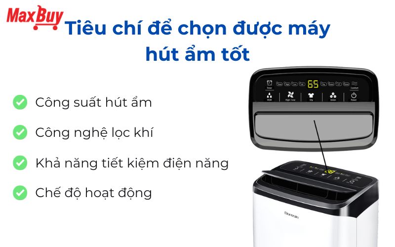 Tiêu chí để chọn được máy hút ẩm tốt