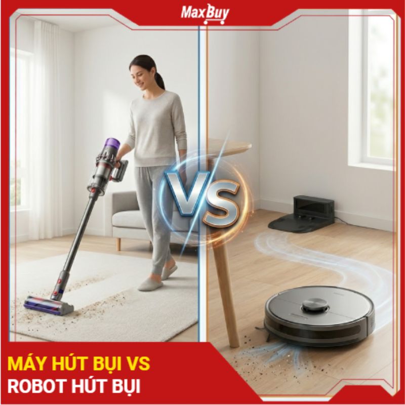 Nên mua máy hút bụi hay robot hút bụi?