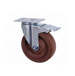 Bánh xe BHT125 cao su chịu nhiệt xoay khoá kép
