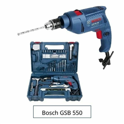 Máy khoan động lực Bosch GSB 550 – 100 món