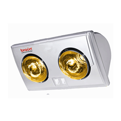 Đèn sưởi nhà tắm Braun BU02G (2 bóng vàng)