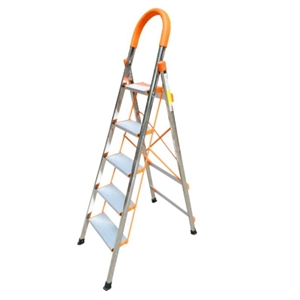 Thang nhôm ghế tay vịn inox 5 bậc Ameca AMG-5IN