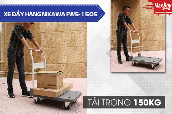 Xe đẩy hàng Nikawa FWS-150S sàn xe rộng rãi giúp chuyển được nhiều đồ hơn