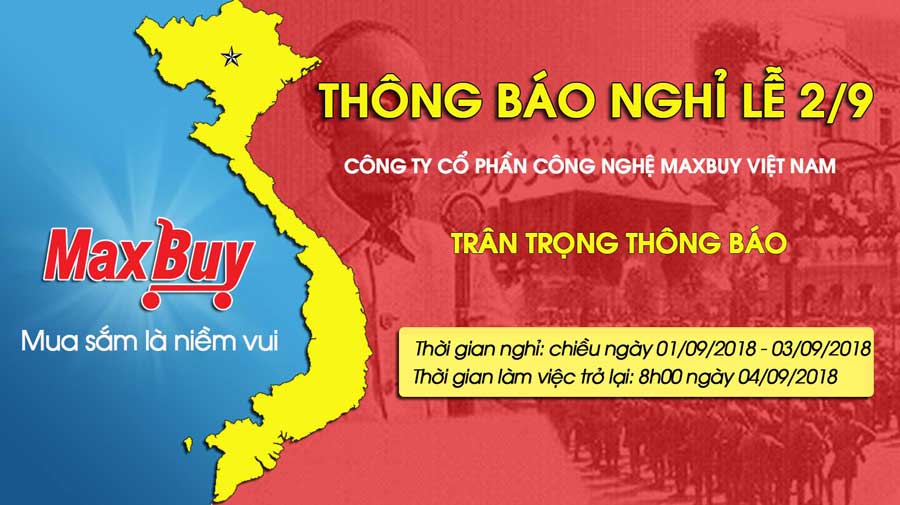 Maxbuy Việt Nam thông báo nghỉ lễ quốc khánh 2/9