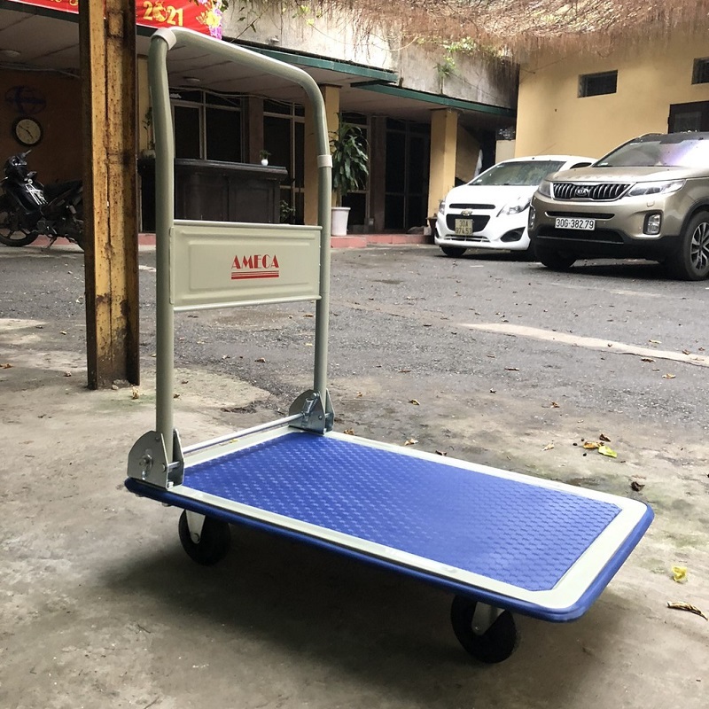 xe đẩy hàng 4 bánh sàn thép ameca ham-150s
