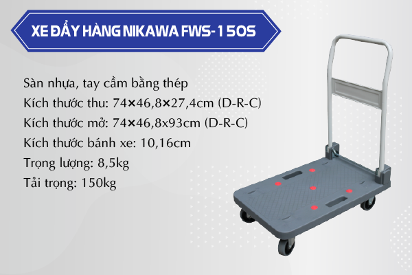 Xe Đẩy Hàng Nikawa FWS-150S