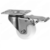 Bánh xe Inox IXR 50 PP nhựa trắng Khóa2