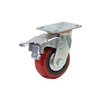 Bánh xe PU kiểu HQ D125 xoay khóa Bánh xe PU kiểu HQ D125 xoay khóa