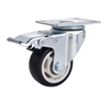 Bánh xe PVC thông hoa đen D75 xoay khóa Bánh xe PVC thông hoa đen D75 xoay khóa
