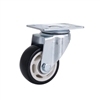 Bánh xe PVC thông hoa đen D75 xoay tròn Bánh xe PVC thông hoa đen D75 xoay tròn