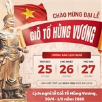 Lịch nghỉ lễ Giỗ Tổ Hùng Vương, 30/4 - 1/5 năm 2026