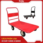 Xe đẩy hàng 4 bánh được phân loại theo cách nào?