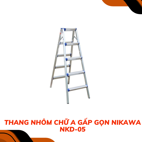 Thang nhôm chữ A gấp gọn Nikawa NKD-05