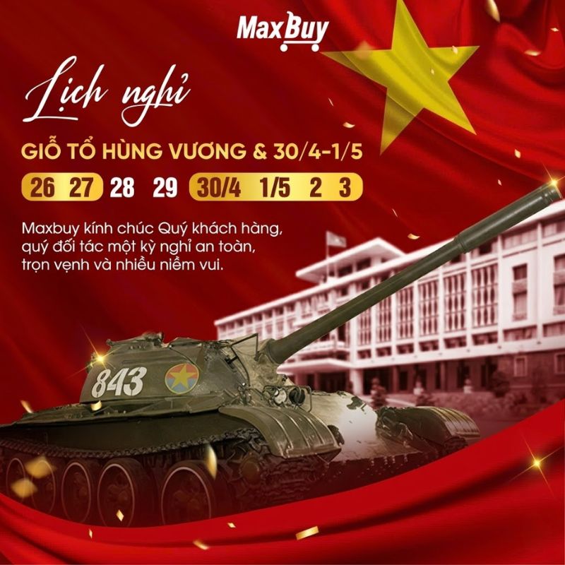 THÔNG BÁO LỊCH NGHỈ LỄ GIỖ TỔ HÙNG VƯƠNG, 30/4 VÀ 01/5 NĂM 2026