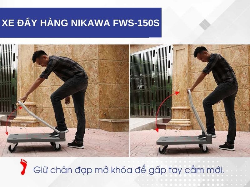 Thao tác sử dụng xe đẩy Nikawa FWS-150S đơn giản