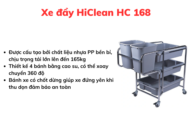 Xe đẩy HiClean HC 168
